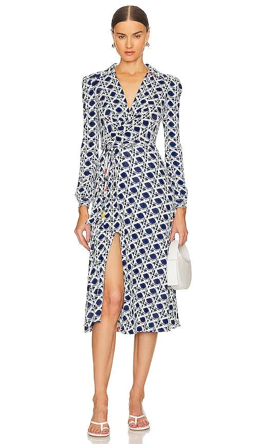 Diane von Furstenberg Phoenix Reversible Dress in Blue