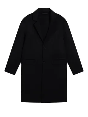 Diego double unlined wool coat / Black