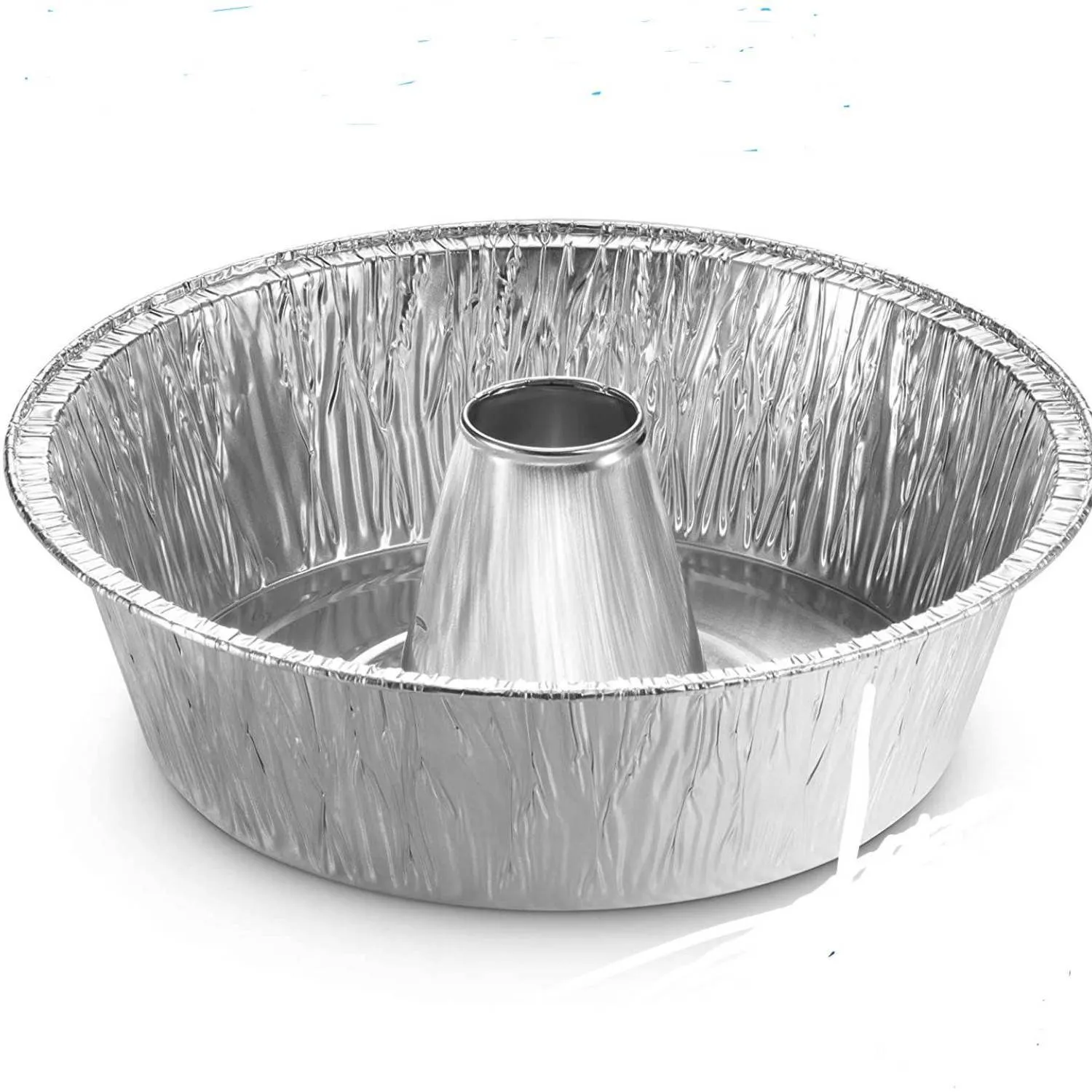 Disposable Aluminum 10" Angel Tube Foil Pan