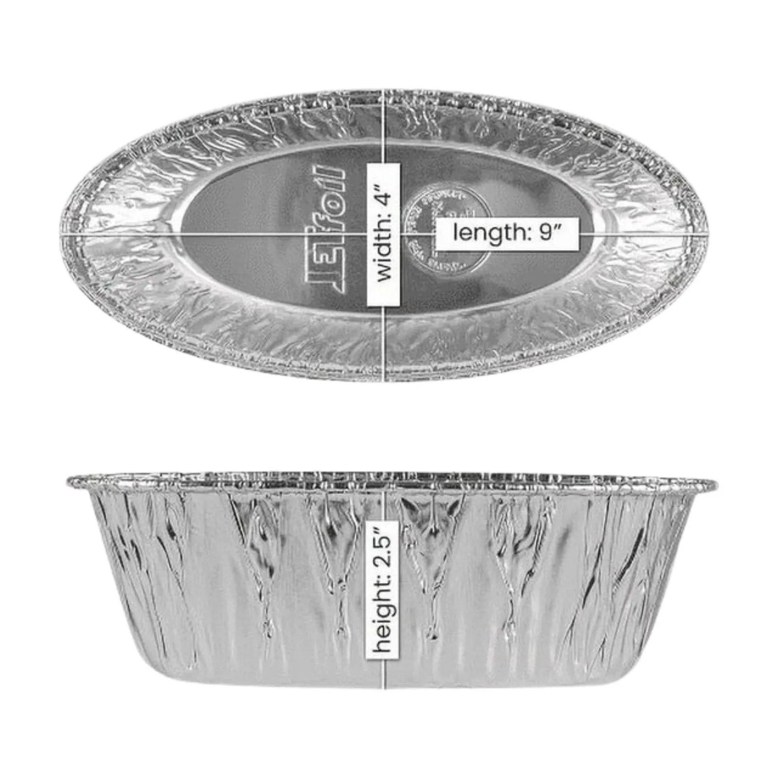 Disposable Aluminum 2lb Small Oval Loaf Pans: Ideal for Baking