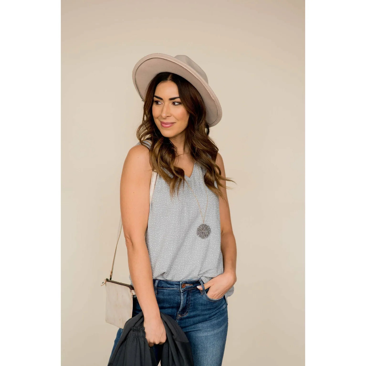 Dot V-Neck Tank