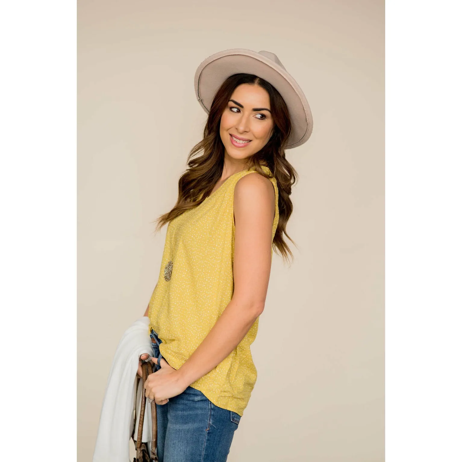 Dot V-Neck Tank