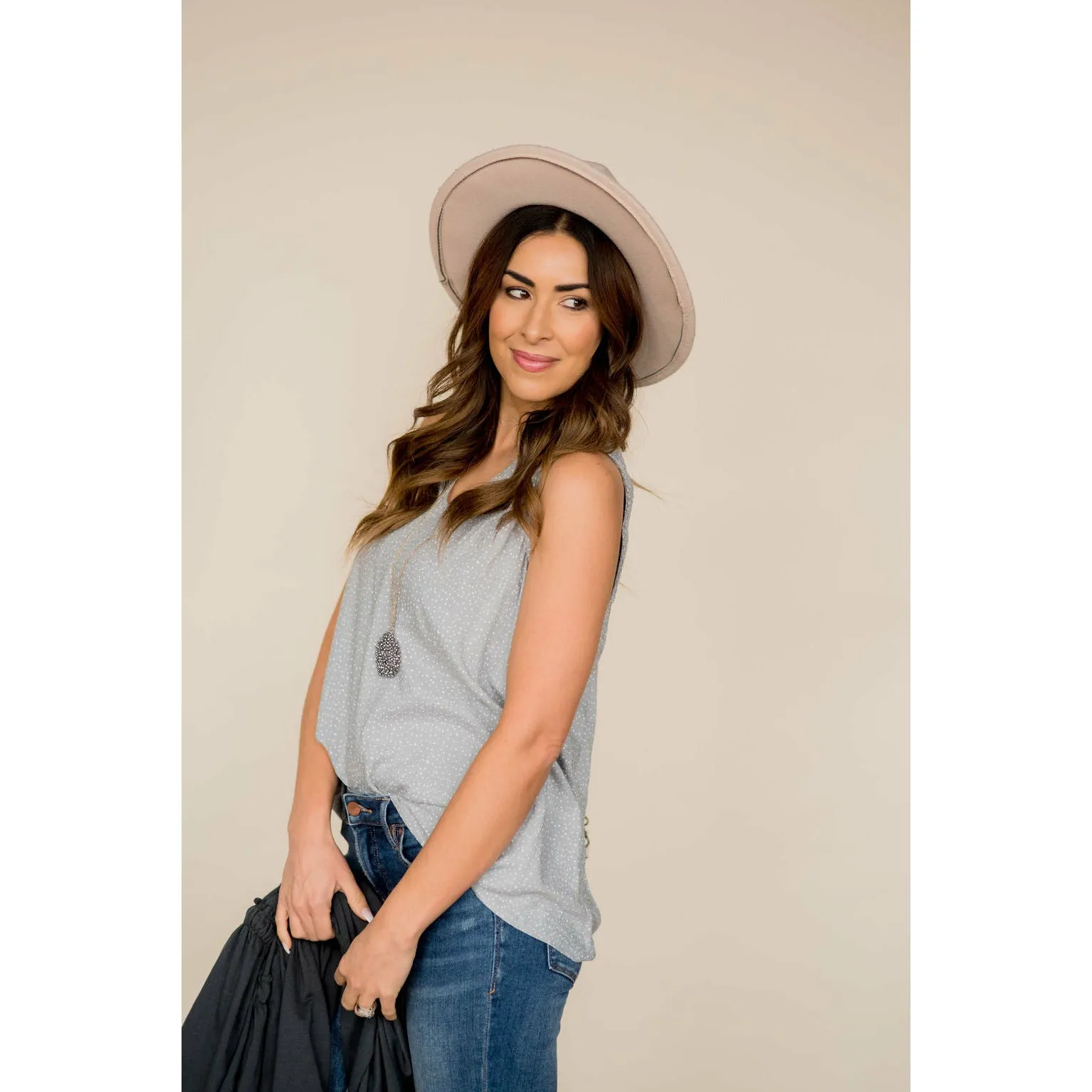Dot V-Neck Tank