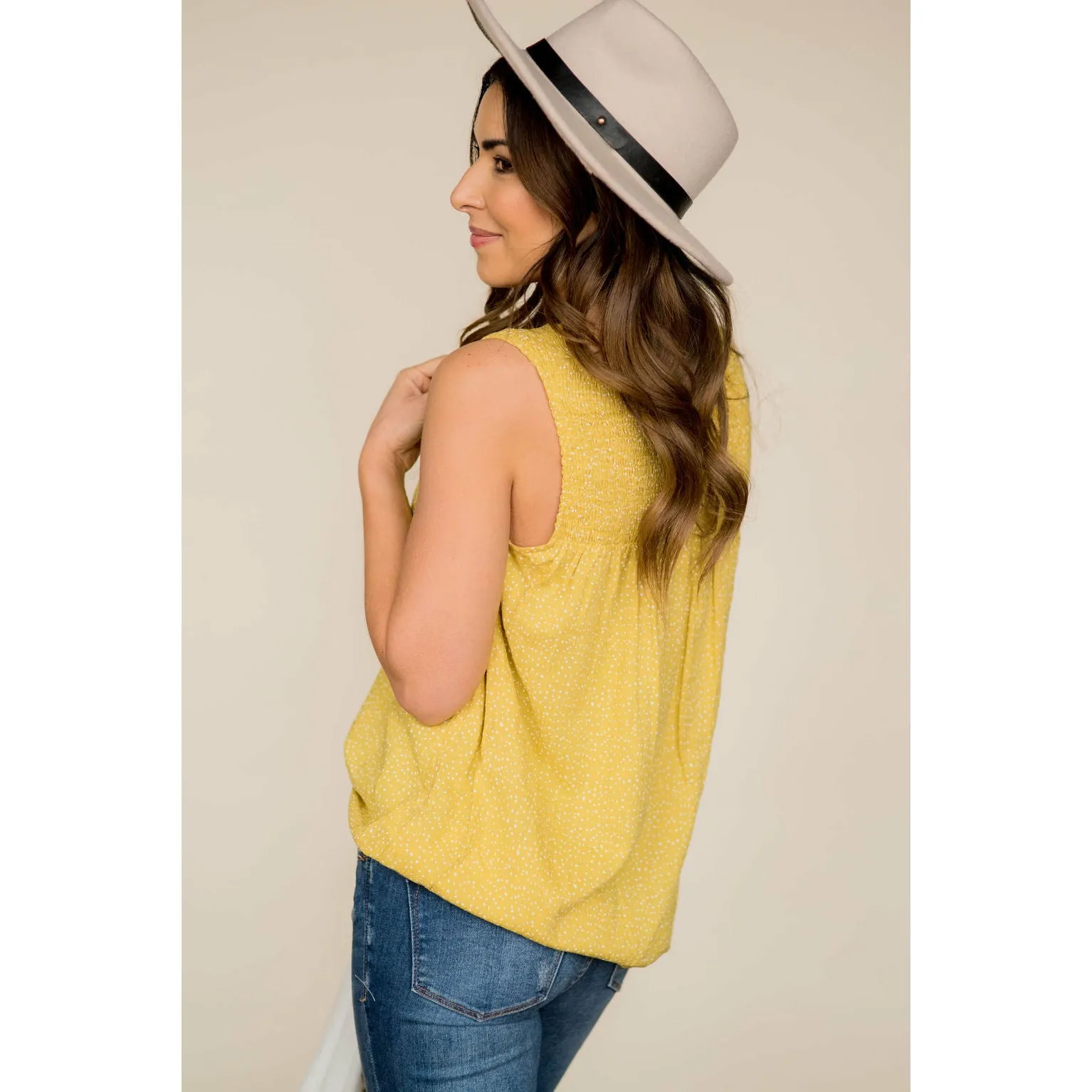 Dot V-Neck Tank