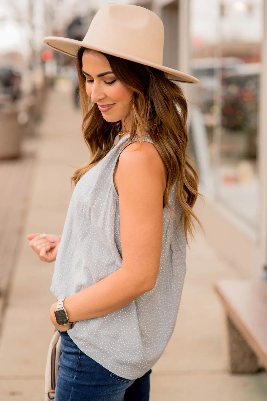 Dot V-Neck Tank