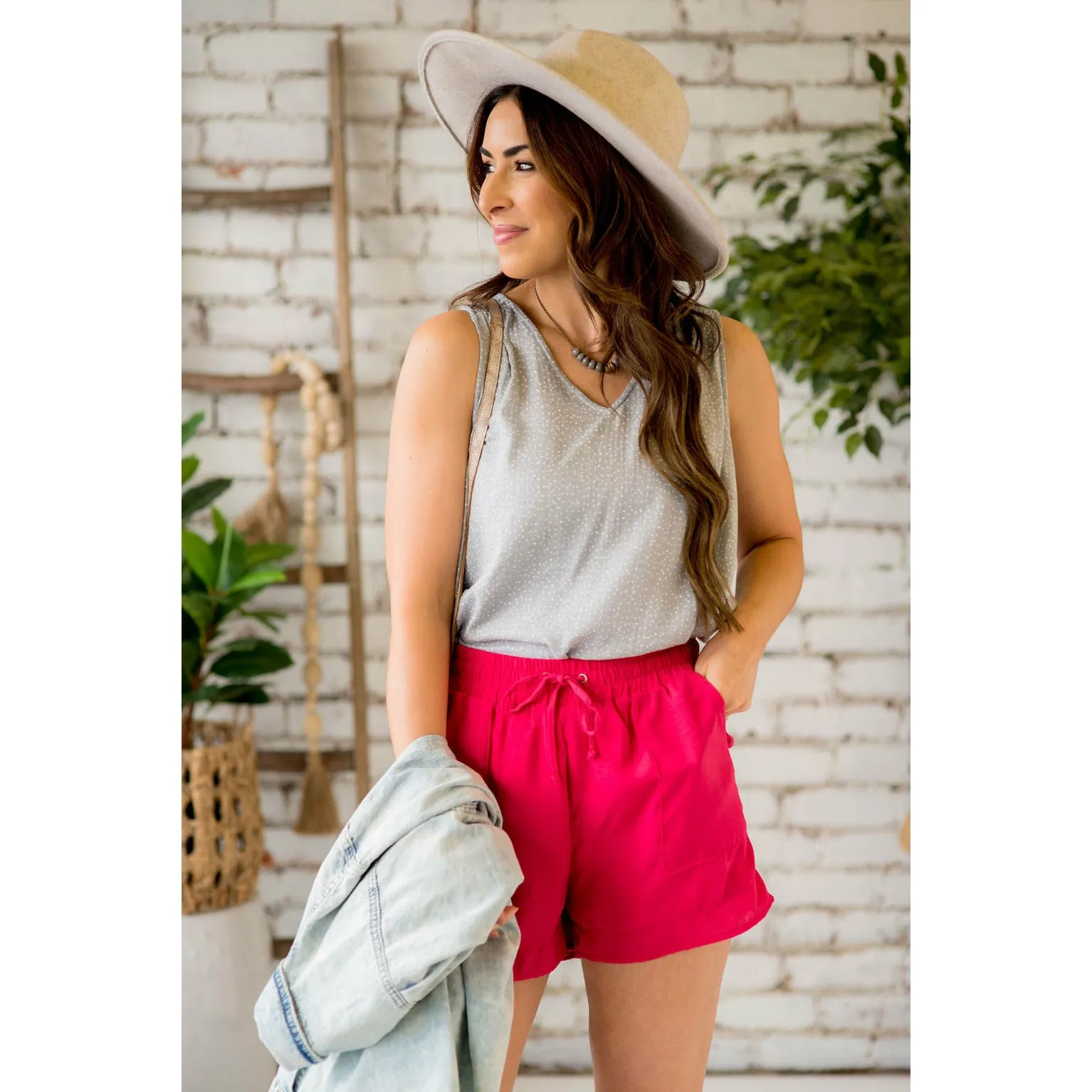 Dot V-Neck Tank