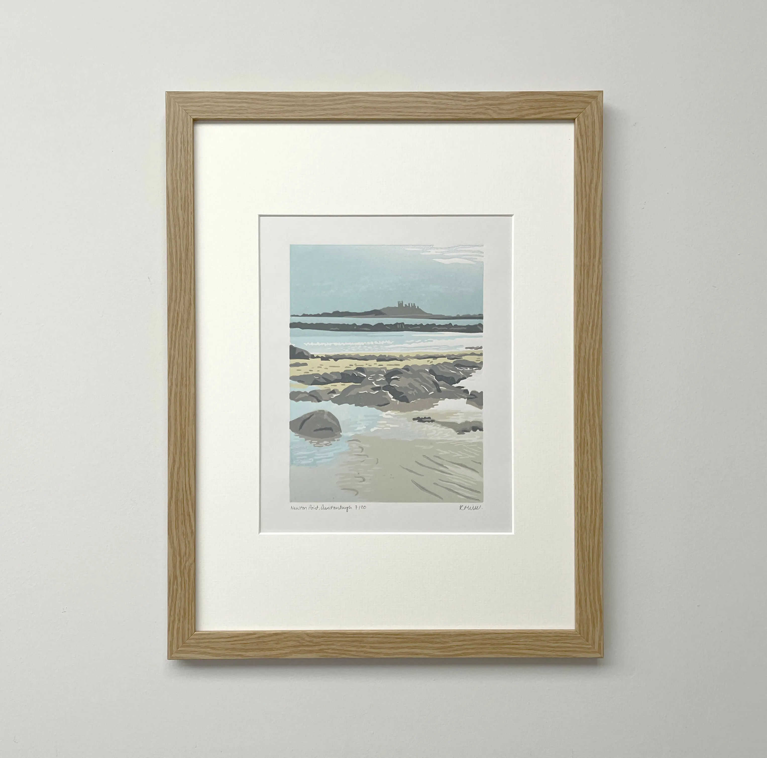 Dunstanburgh Castle - Linocut Print