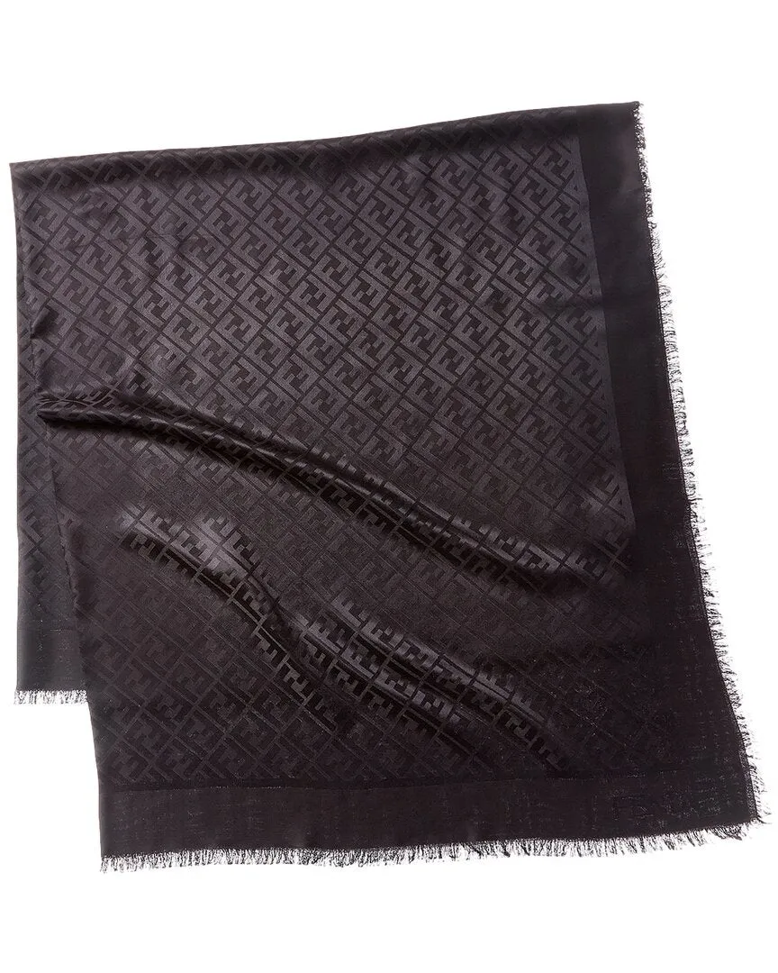 FENDI FF Motif Wool & Silk-Blend Scarf