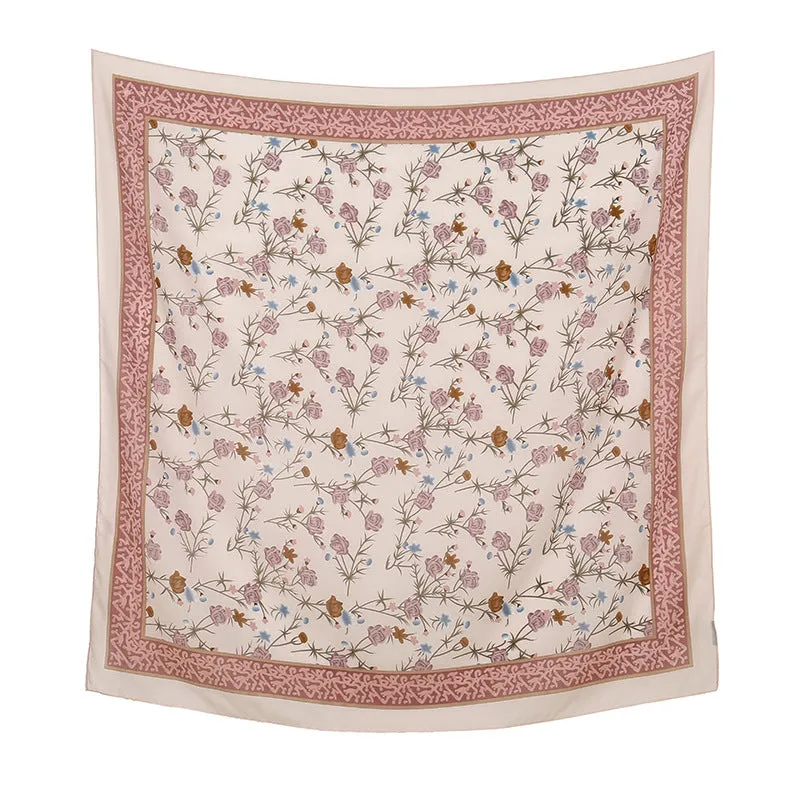 FJ856  110*110 Printed  Floral print towel Printed spring