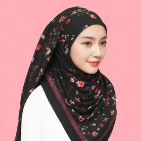 FJ856  110*110 Printed  Floral print towel Printed spring