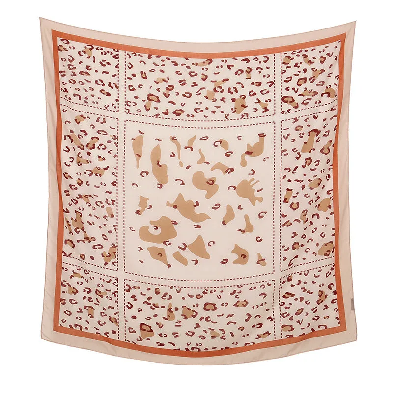 FJ856  110*110 Printed  Floral print towel Printed spring