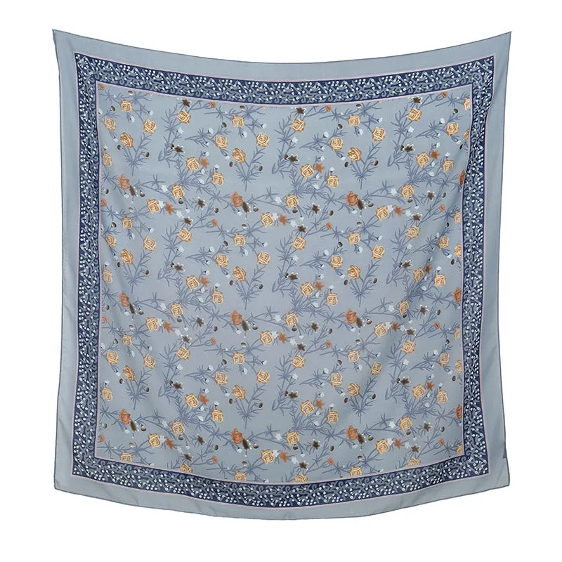 FJ856  110*110 Printed  Floral print towel Printed spring