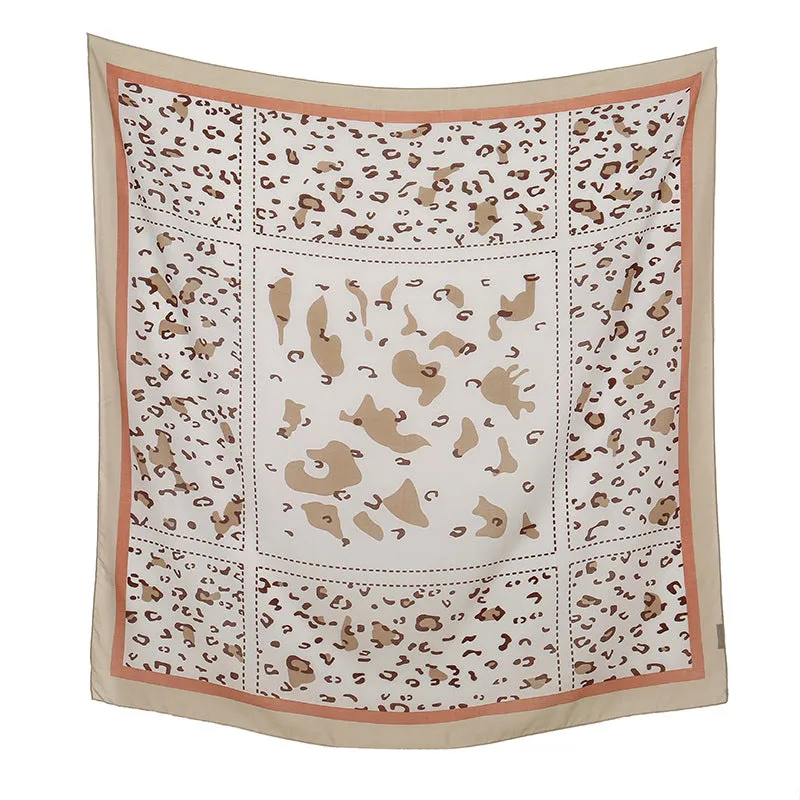 FJ856  110*110 Printed  Floral print towel Printed spring
