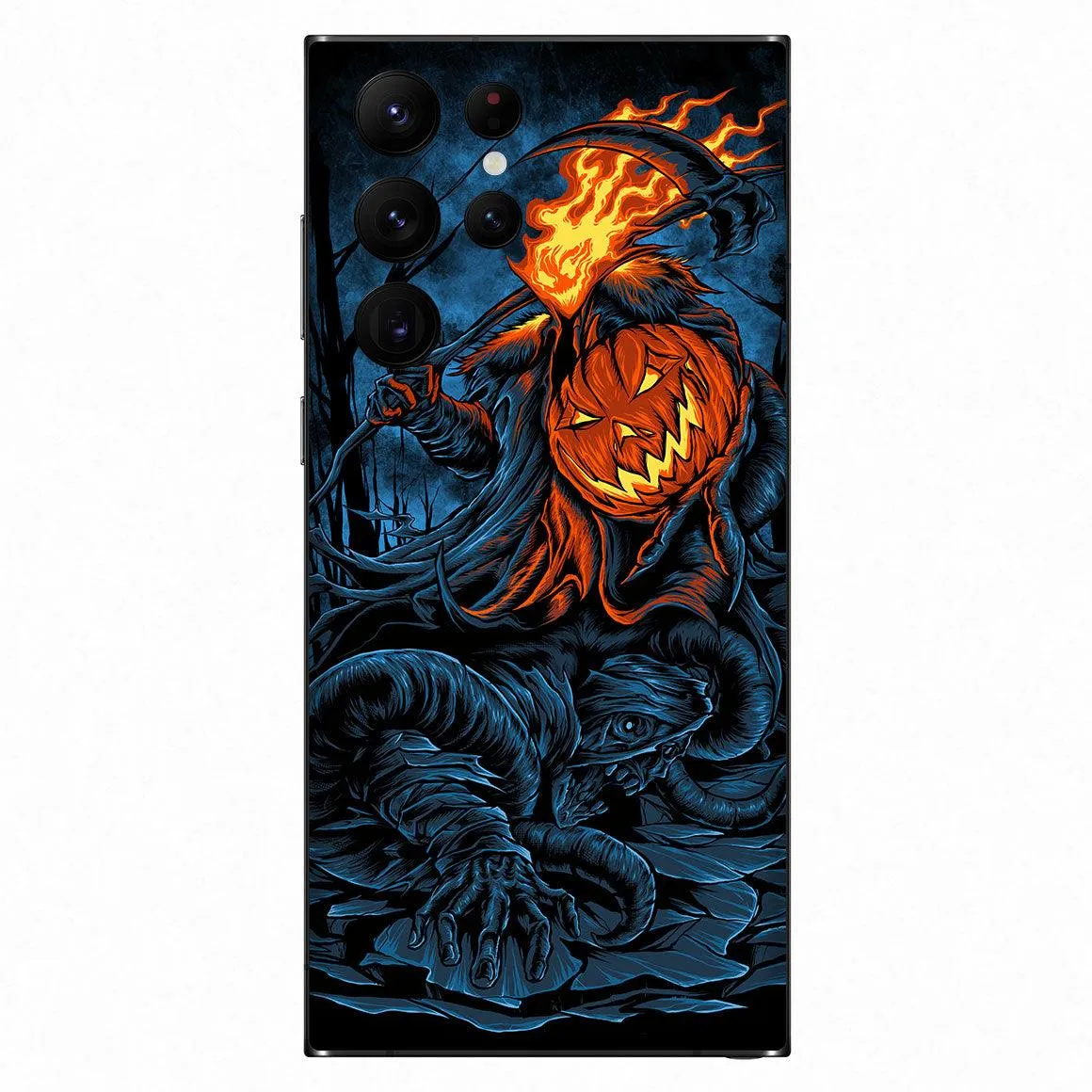 Flaming Pumpkin Skin