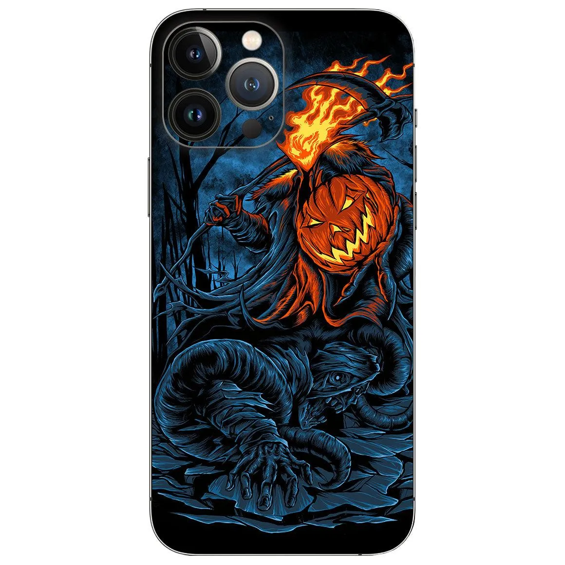 Flaming Pumpkin Skin