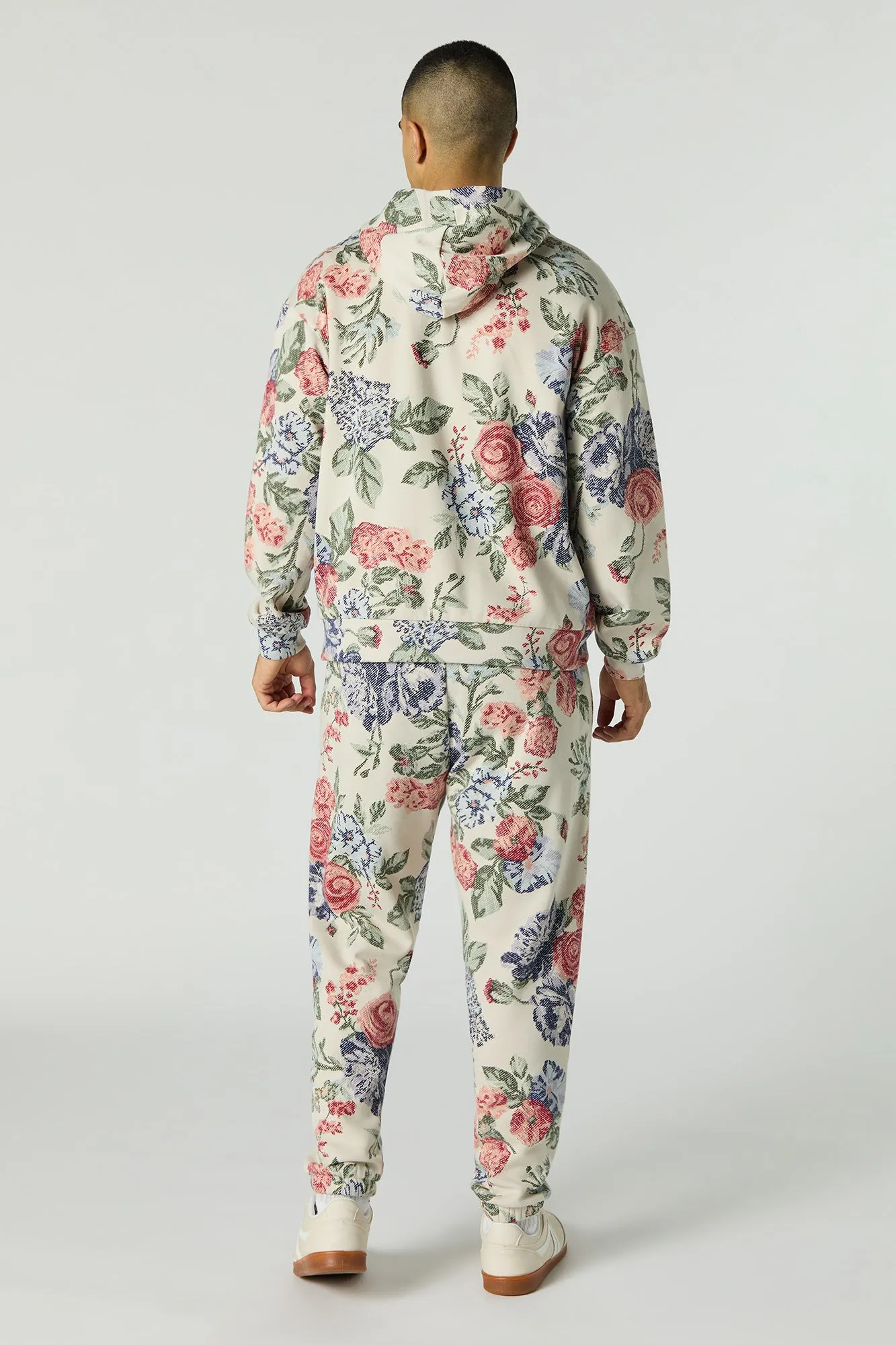 Floral Print Fleece Jogger