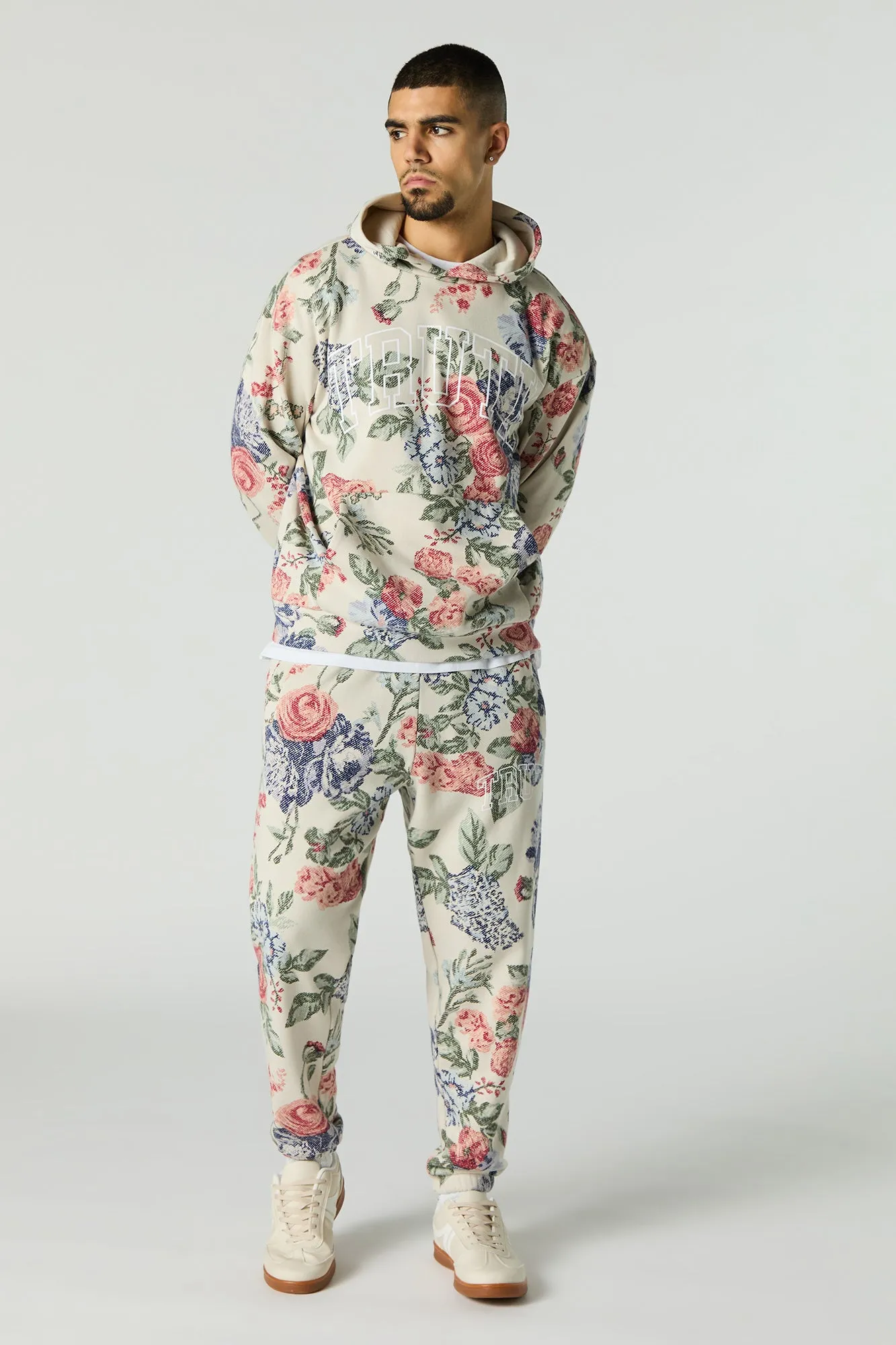Floral Print Fleece Jogger