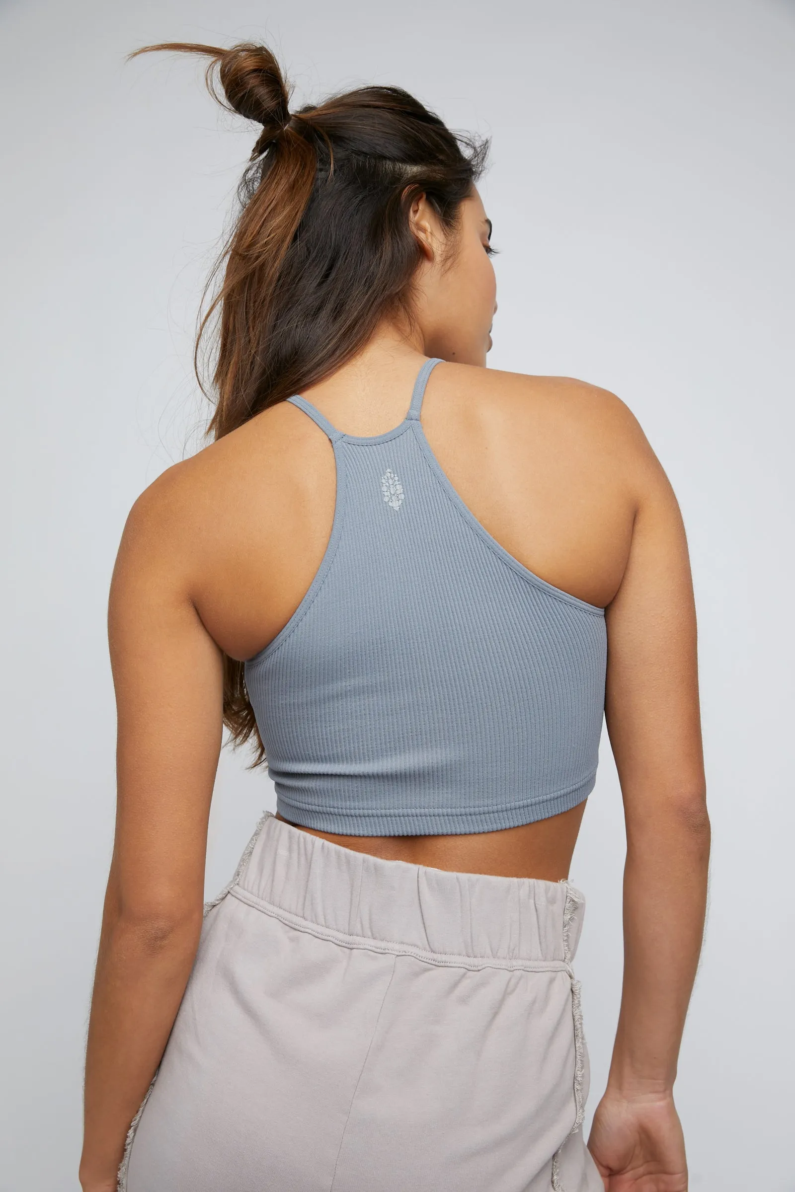 FREE PEOPLE MOVEMENT CROPPED RUN TANK - STORMY SEA 4891