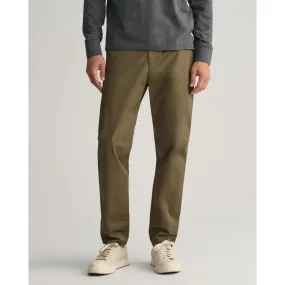 Gant Tapered Twill Chinos in Juniper Green