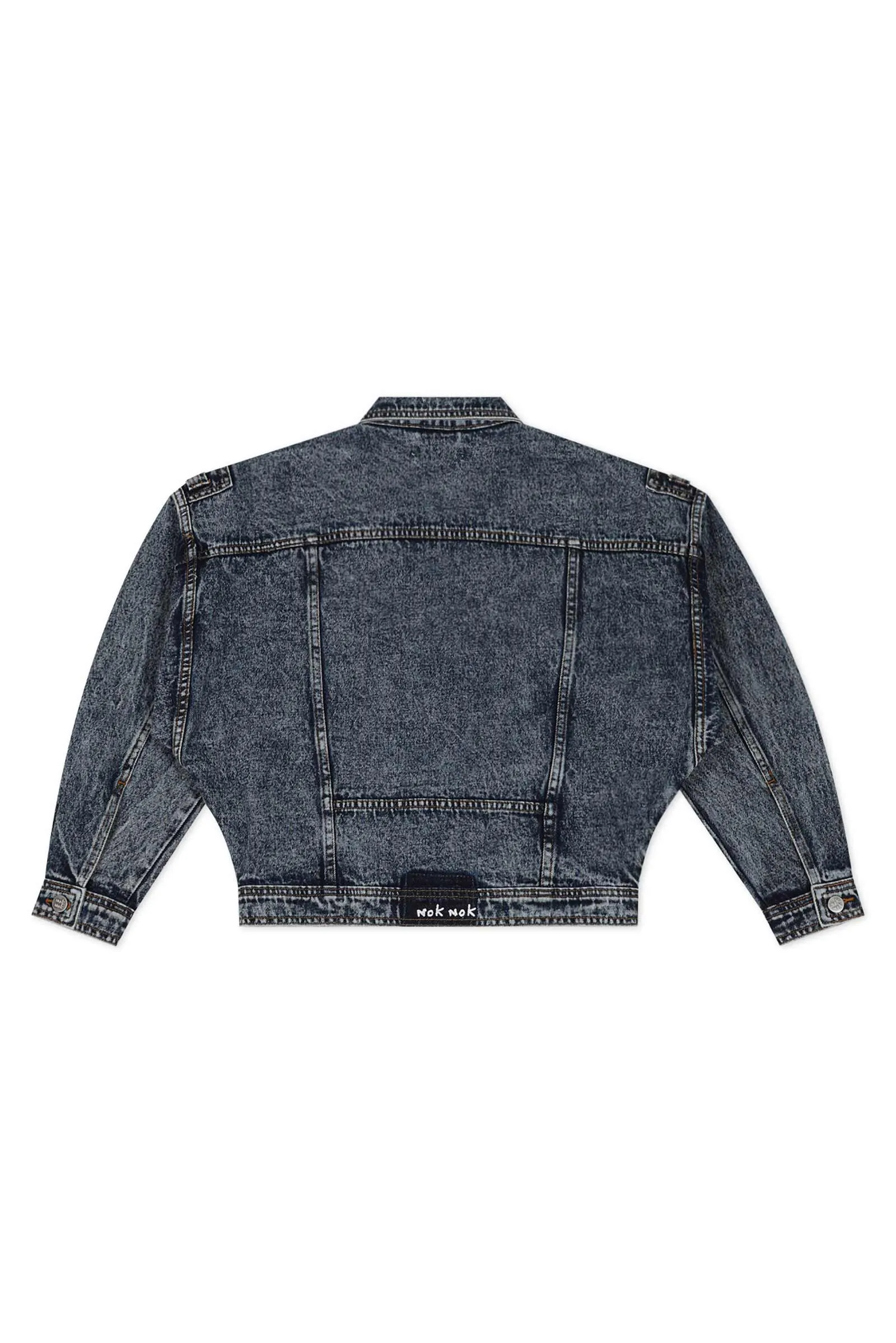 GREEN EYES- VINTAGE OVERSIZED CROPPED TRUCKER DENIM JACKET