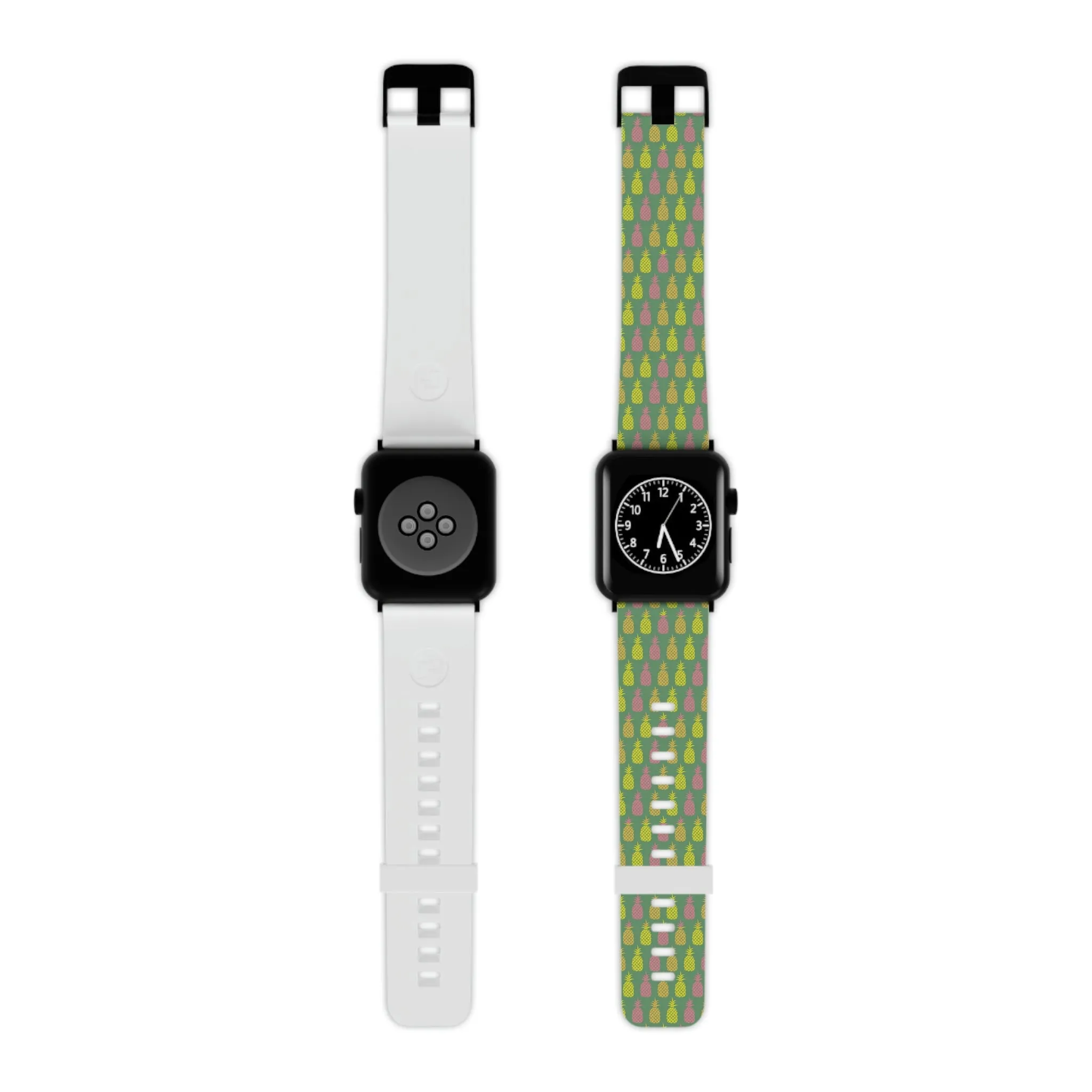 Green Pineapple Pattern Thermo Elastomer Watch Band for Apple Watch