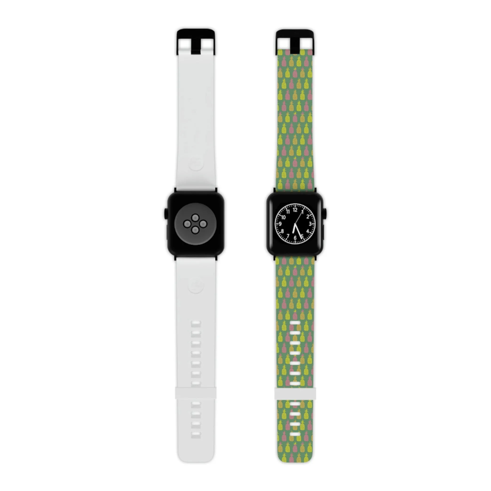 Green Pineapple Pattern Thermo Elastomer Watch Band for Apple Watch