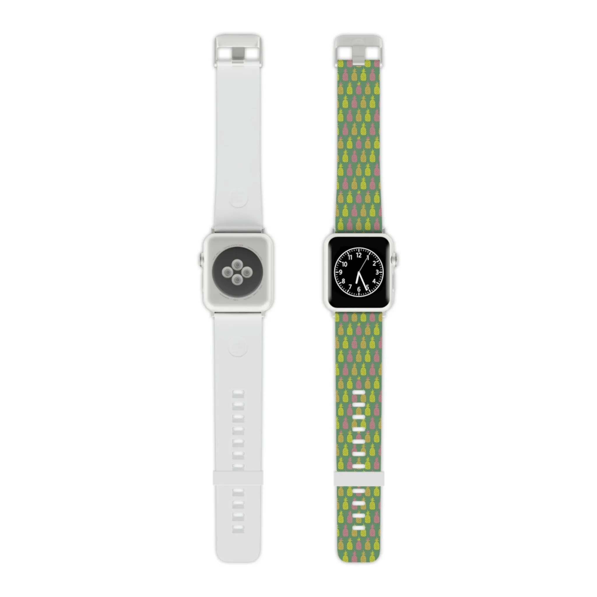 Green Pineapple Pattern Thermo Elastomer Watch Band for Apple Watch