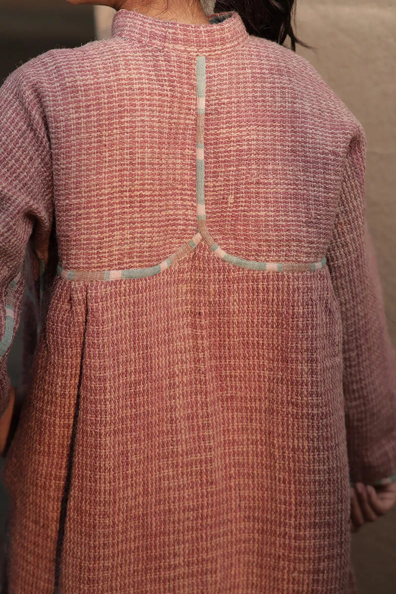Handwoven Desi wool Checks kediya coat