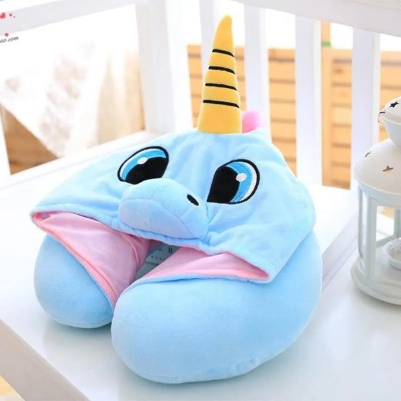 Hoodie Pillow Cute Cat U Shape