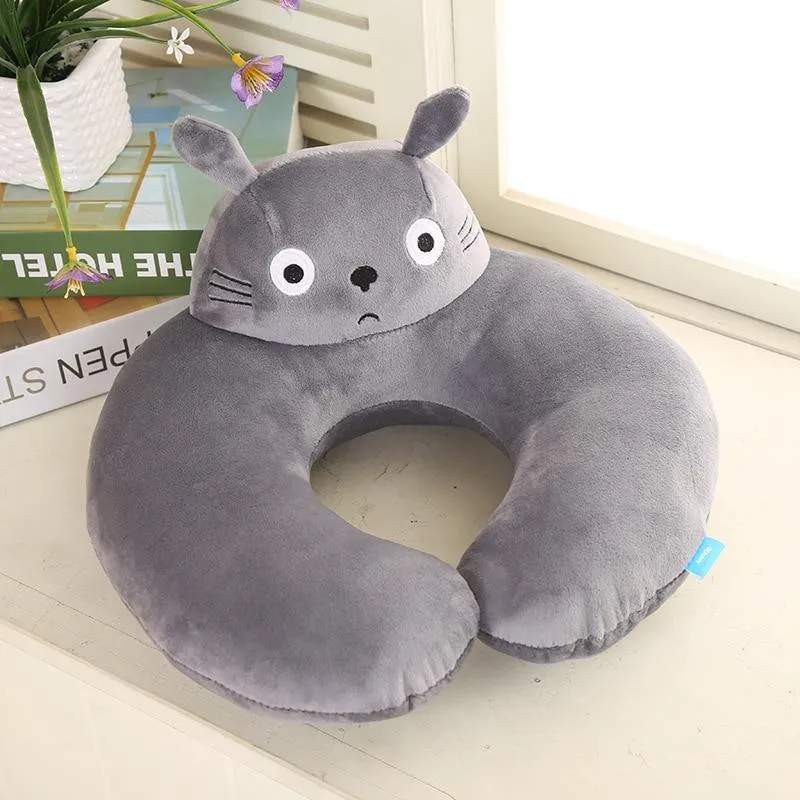 Hoodie Pillow Cute Cat U Shape
