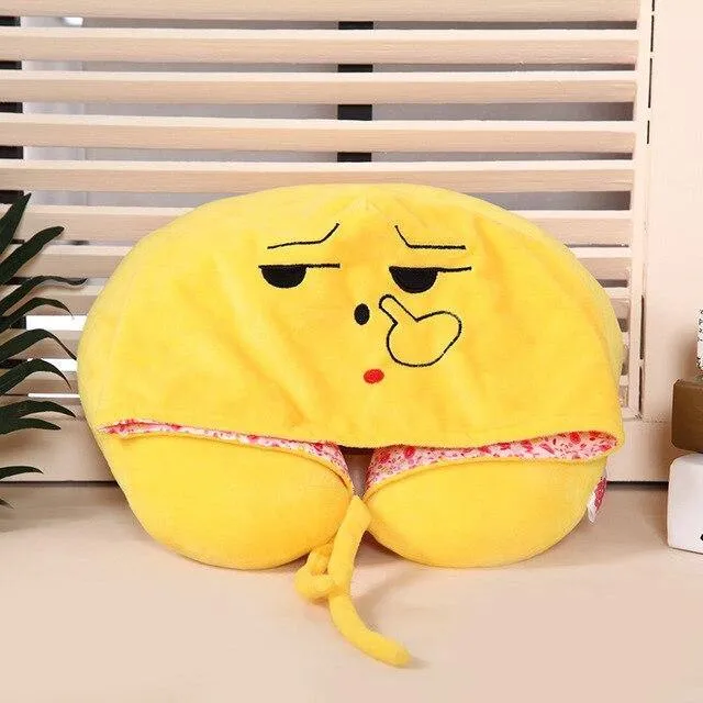 Hoodie Pillow Cute Cat U Shape
