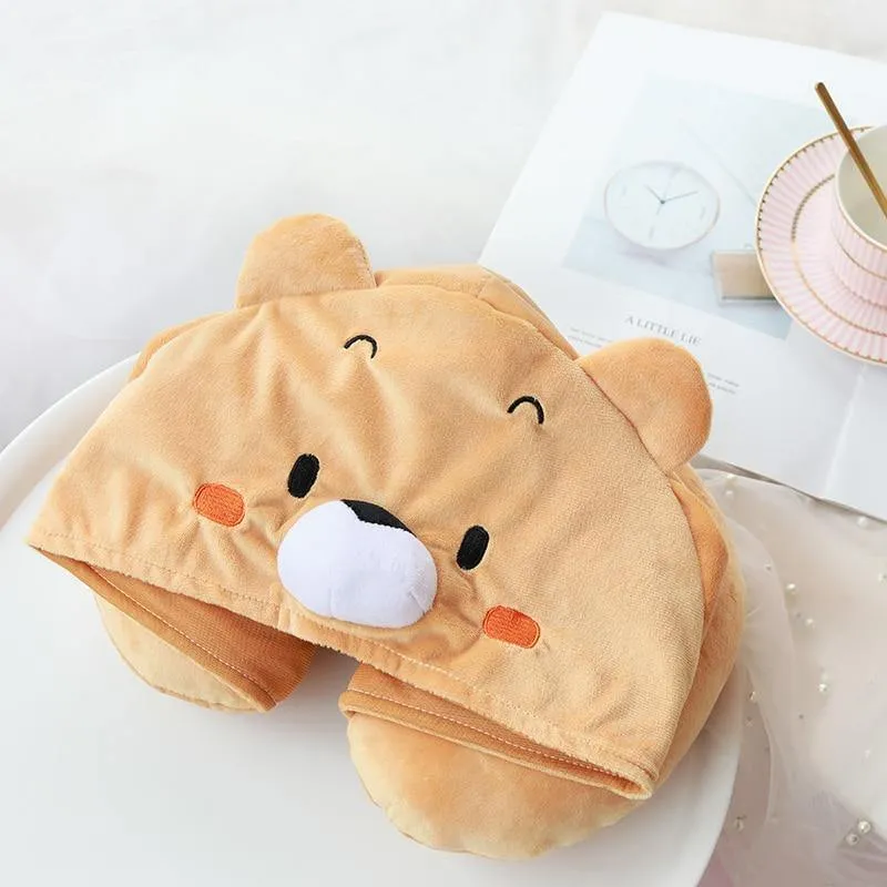 Hoodie Pillow Cute Cat U Shape