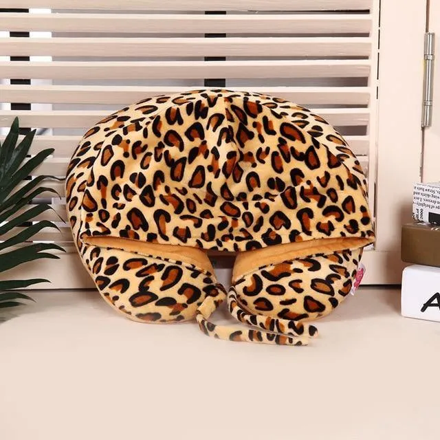 Hoodie Pillow Cute Cat U Shape