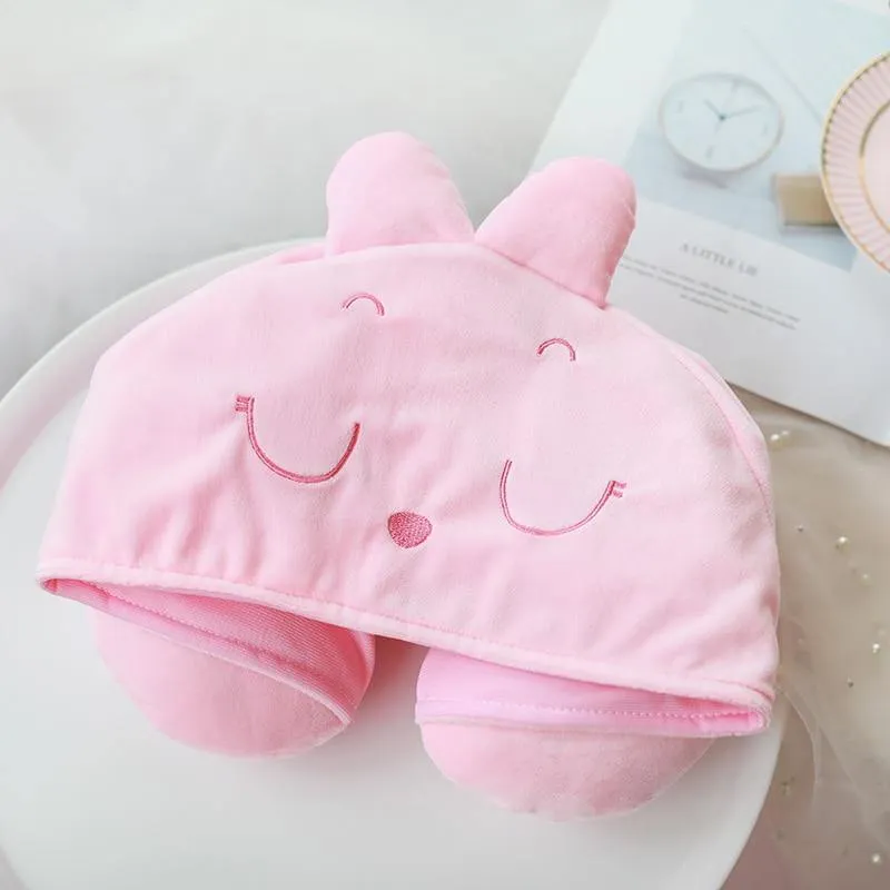 Hoodie Pillow Cute Cat U Shape