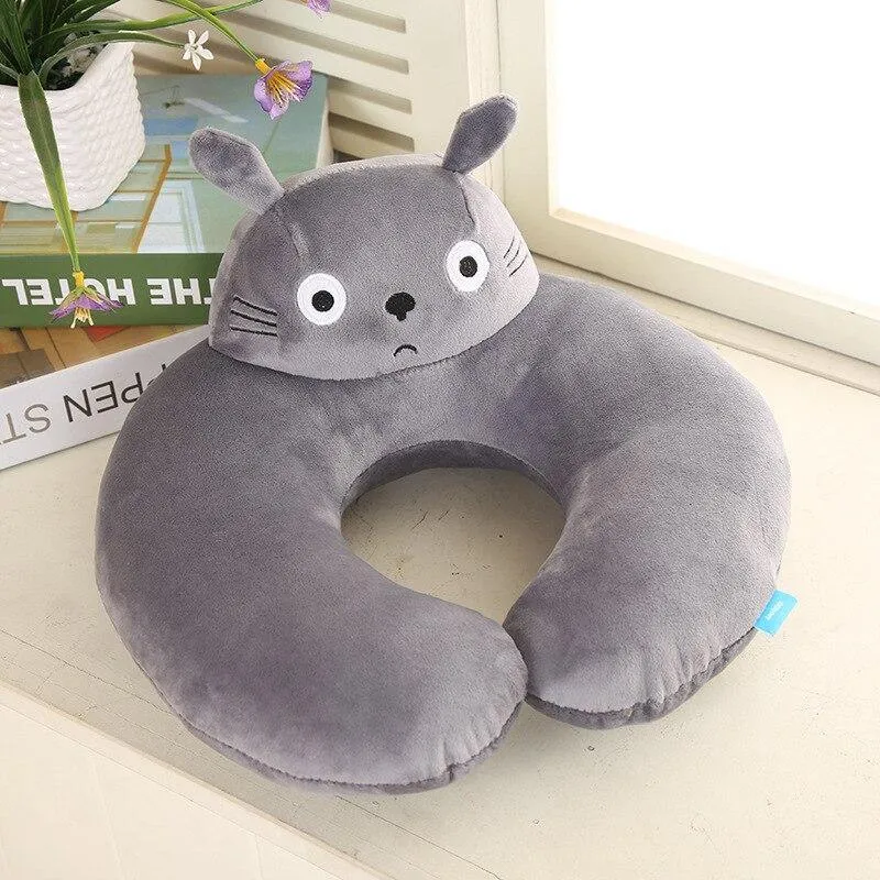 Hoodie Pillow Cute Cat U Shape