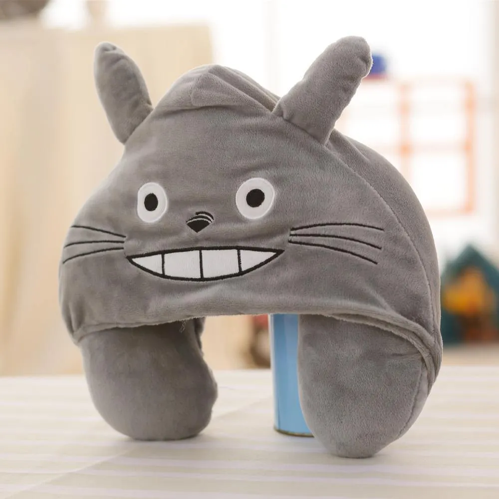 Hoodie Pillow Cute Cat U Shape