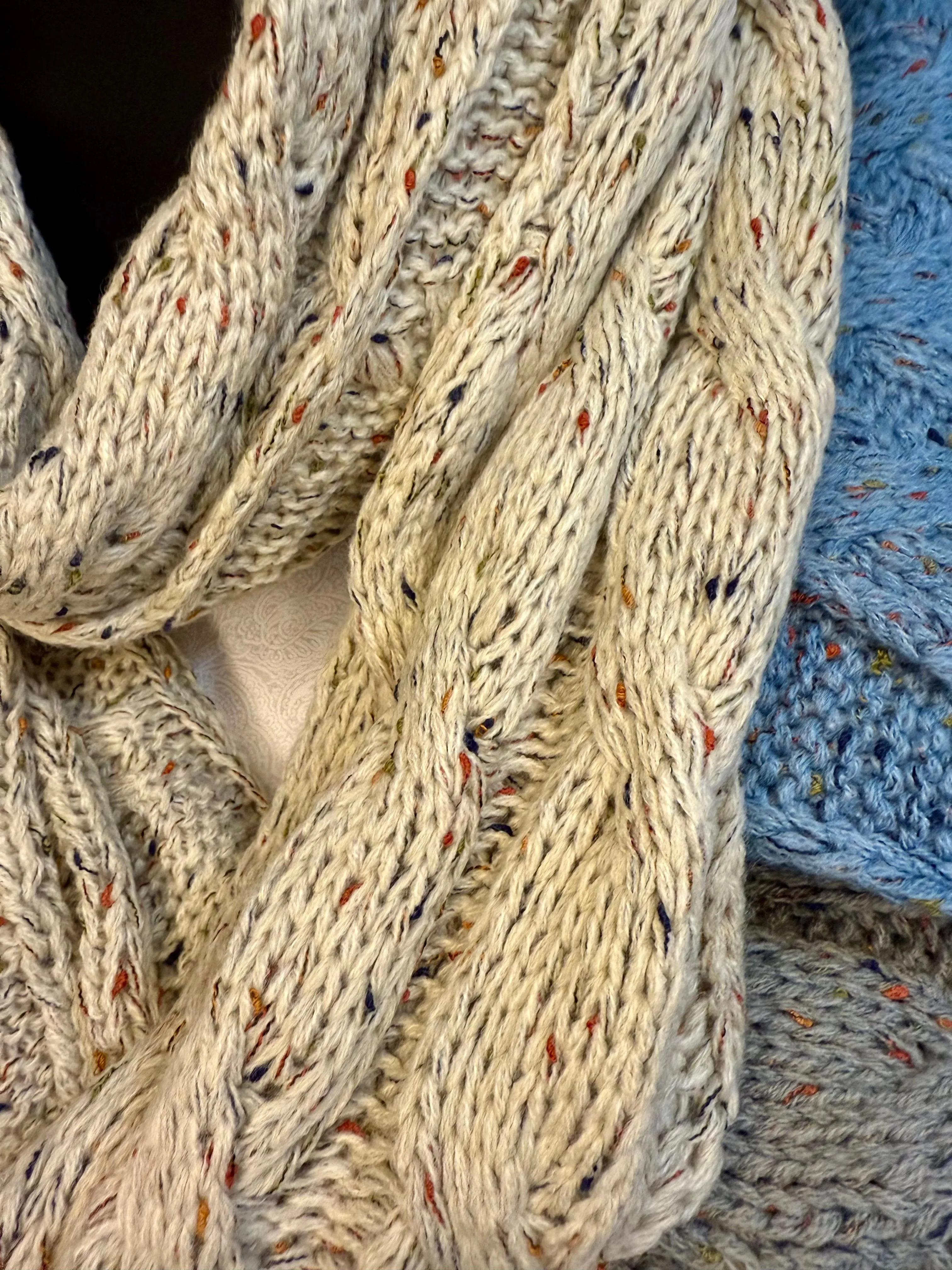 Infinity Scarves with Specks of Color by CC