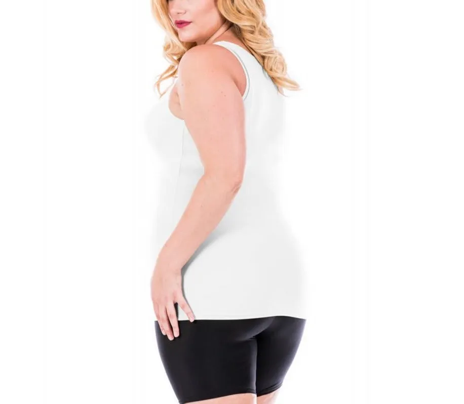 InstantFigure Shirred Tank Top Curvy Shapewear WT40011C by InstantFigure - InstaSlim - InstantRecoveryMD