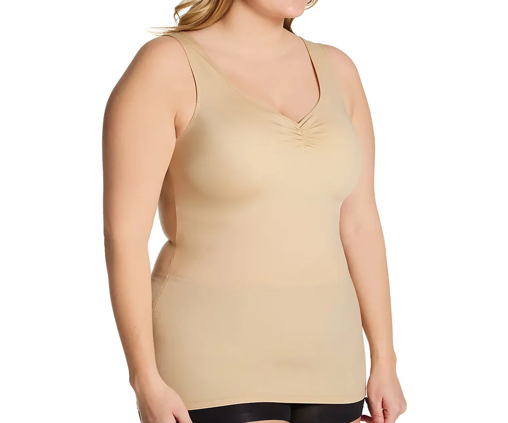 InstantFigure Shirred Tank Top Curvy Shapewear WT40011C by InstantFigure - InstaSlim - InstantRecoveryMD