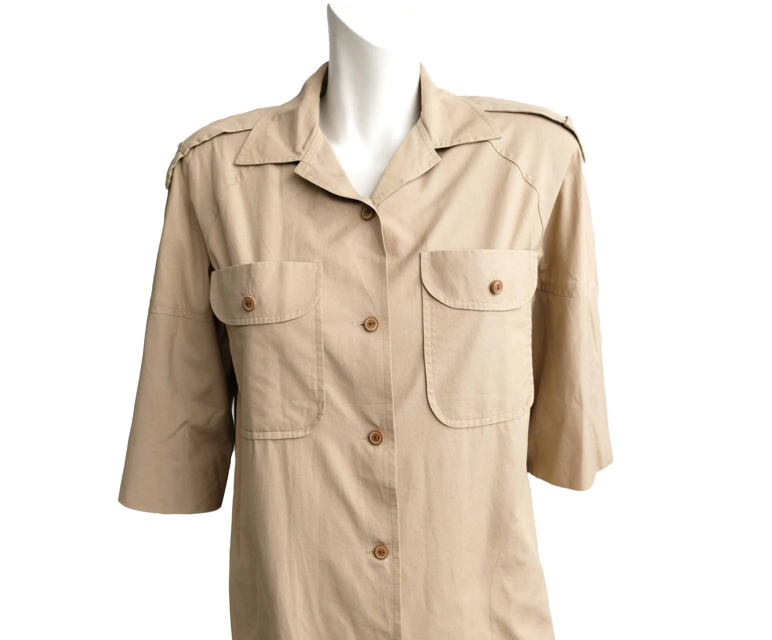 Joan Leslie by Kasper Vintage Safari Dress, UK10-12