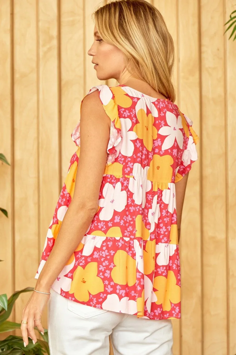 Ladies Emily Wonder Tiered Babydoll Top - T10236 - FINAL SALE