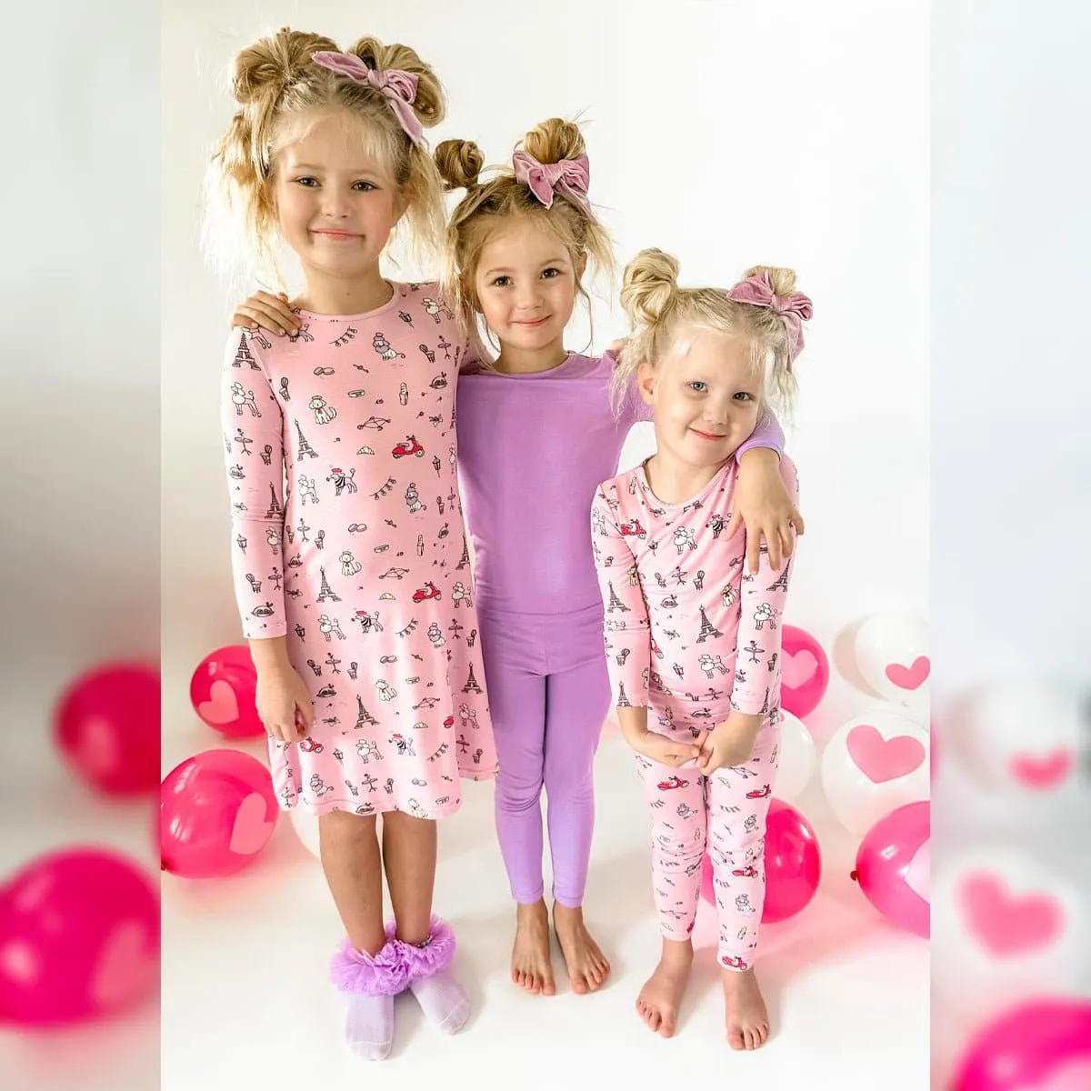 Lavender Bamboo Kids Pajamas