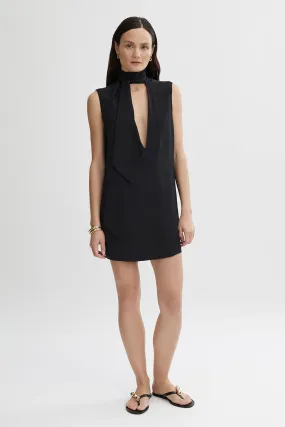 LEONIE SILK TIE MINI DRESS