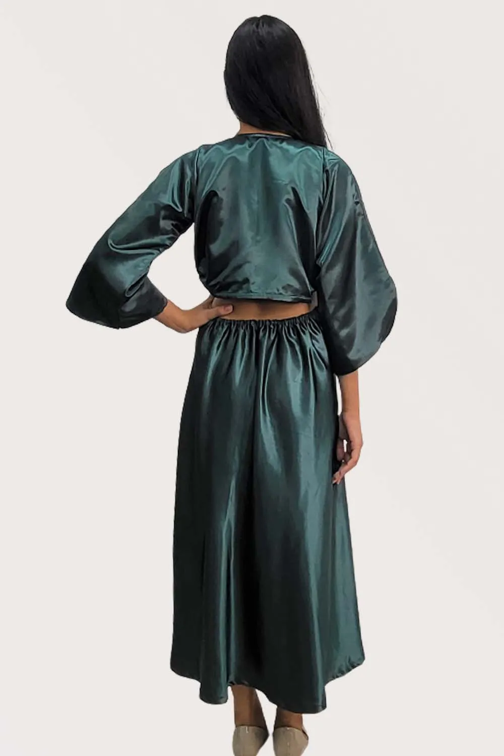 Lily Forest Green Flowy Dress