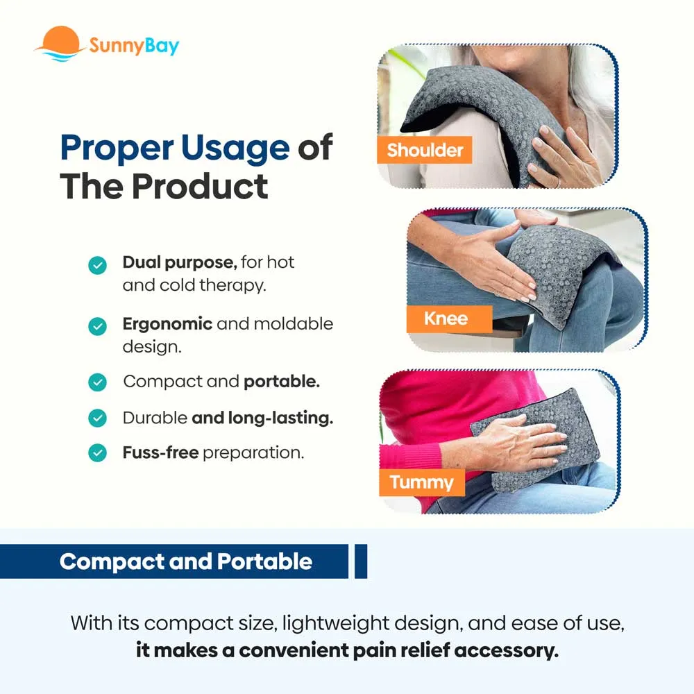 Limited Edition - Small Heating Pad Microwavable - Moist Hot Compress (Grey Flowers)