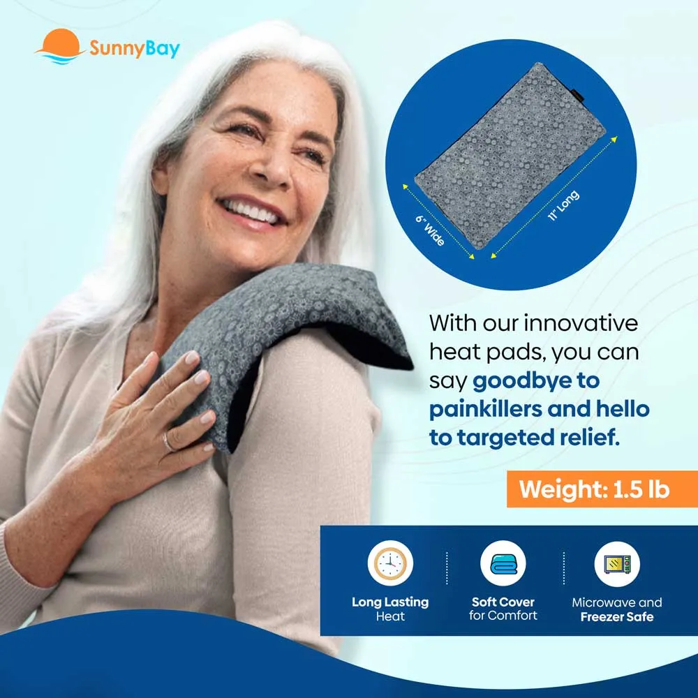 Limited Edition - Small Heating Pad Microwavable - Moist Hot Compress (Grey Flowers)