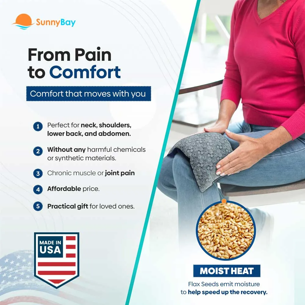Limited Edition - Small Heating Pad Microwavable - Moist Hot Compress (Grey Flowers)