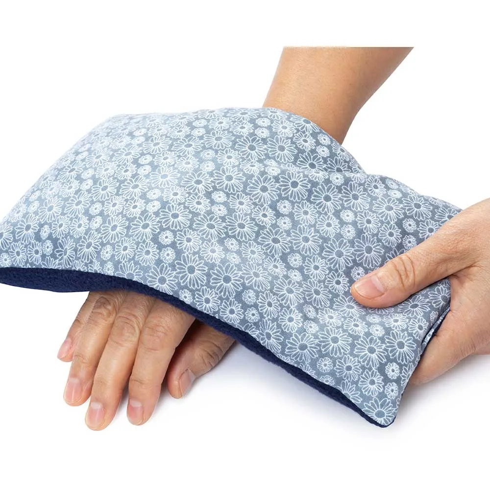Limited Edition - Small Heating Pad Microwavable - Moist Hot Compress (Grey Flowers)