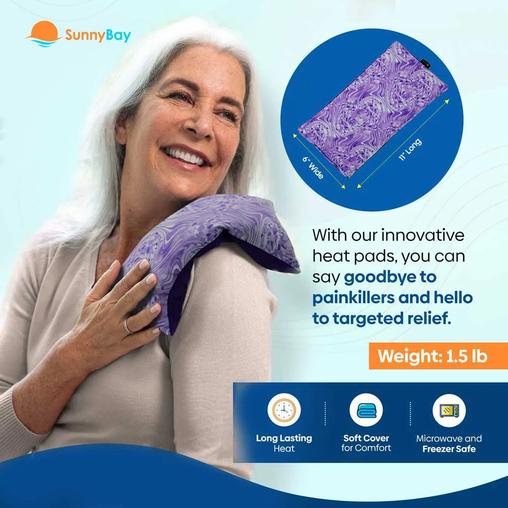 Limited Edition - Small Heating Pad Microwavable - Moist Hot Compress (Purple Waves)