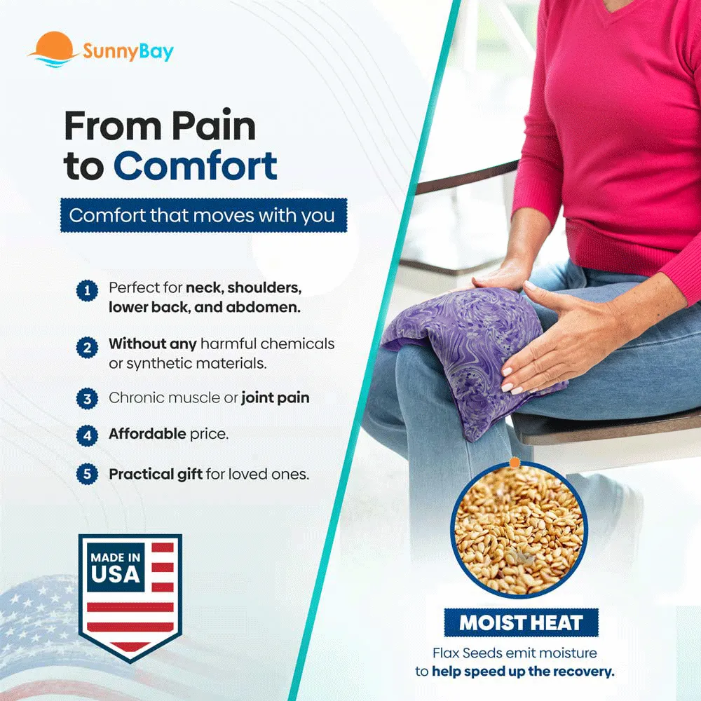 Limited Edition - Small Heating Pad Microwavable - Moist Hot Compress (Purple Waves)